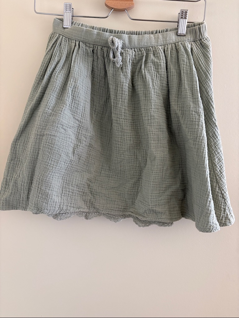 Rylee + Cru Sage Green Cotton Skater Skirt